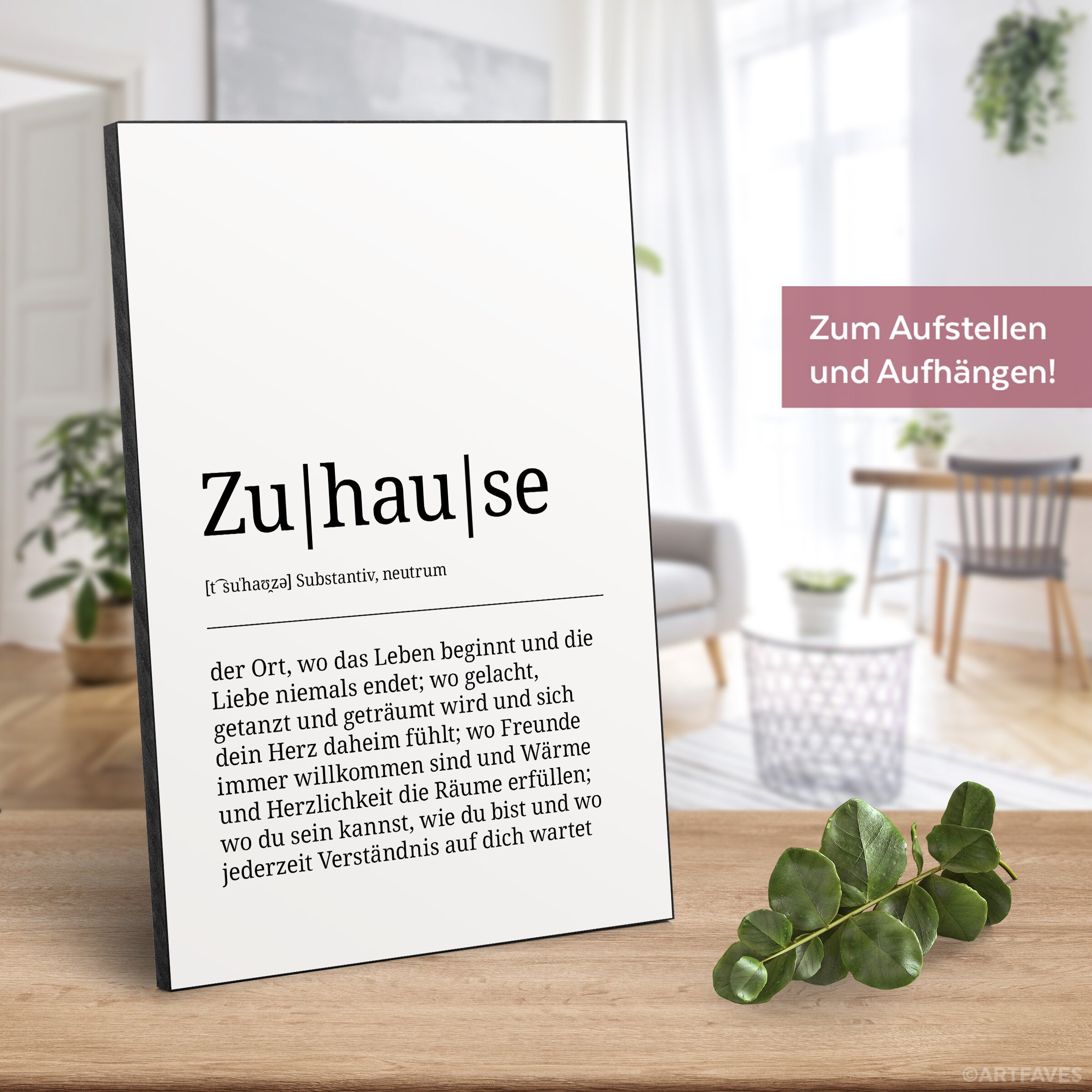 Wandbild / Worterklärung: ZUHAUSE / Duden Definition / | Etsy