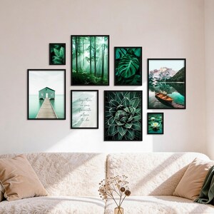 Ensemble d'affiches - Nature Pétrole, tableau mural multi-panneaux, art mural nature, décoration de salon, par ARTFAVES®