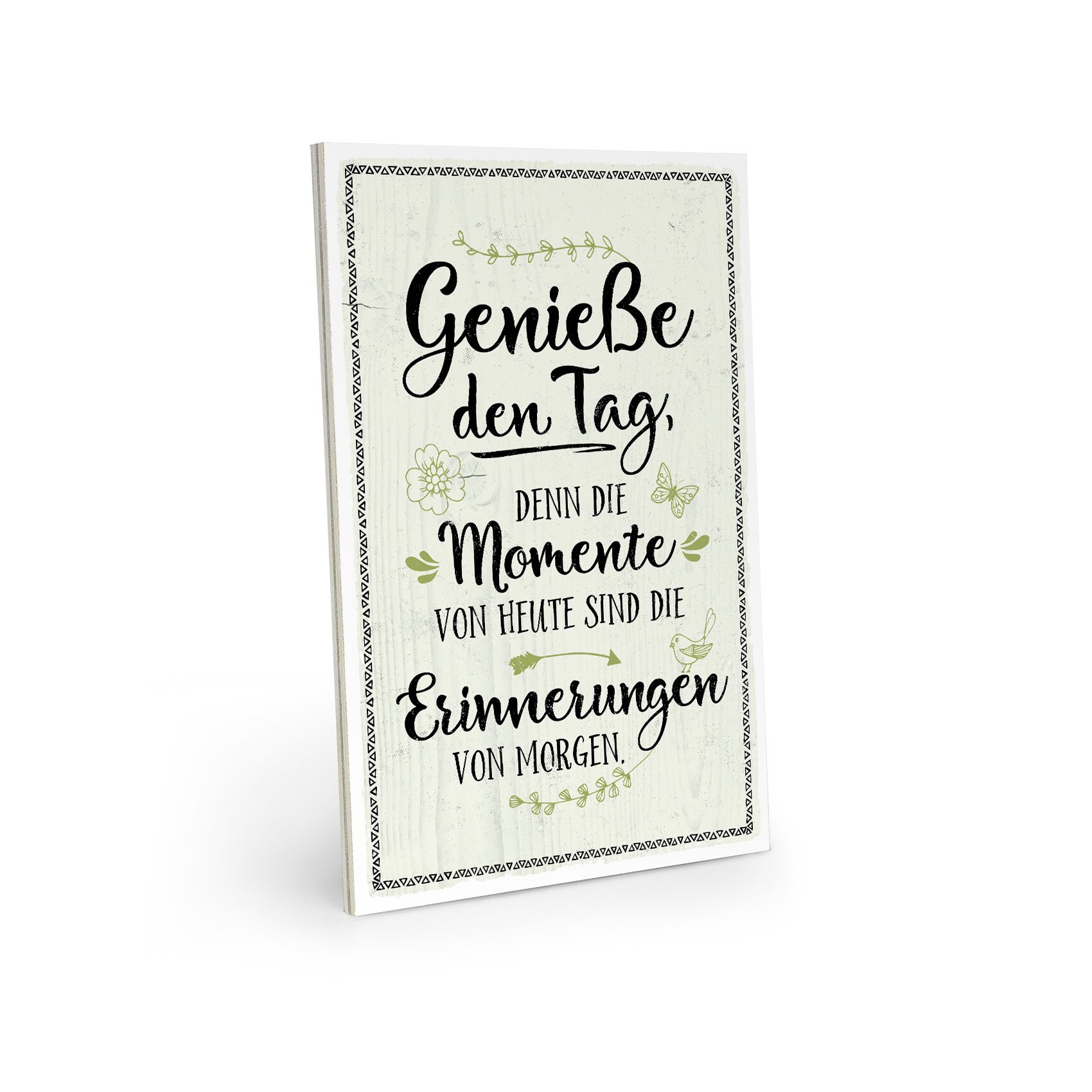 Holzschild mit Spruch geniesse den Tag vintage shabby Etsy