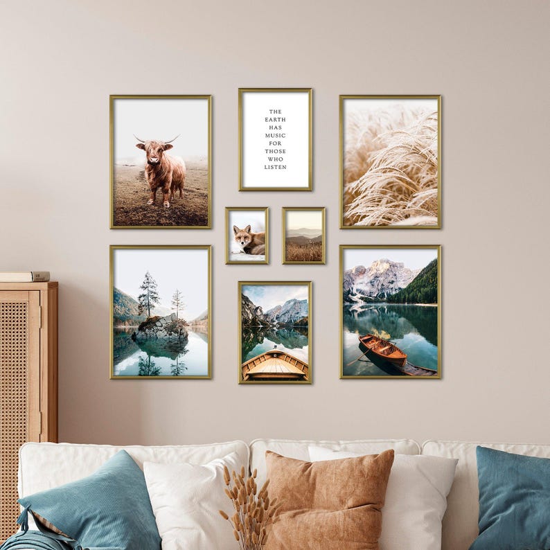 Poster Set - Beautiful Earth, multi-panel picture wall, nature wall art, living room decor pictures, by ARTFAVES® image 1