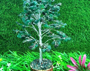 Jade Gemstone Tree Etsy - handmade green jade gemstone tree gemstone tree tree of life home decor crystal tree awakening gift third eye chakra healing