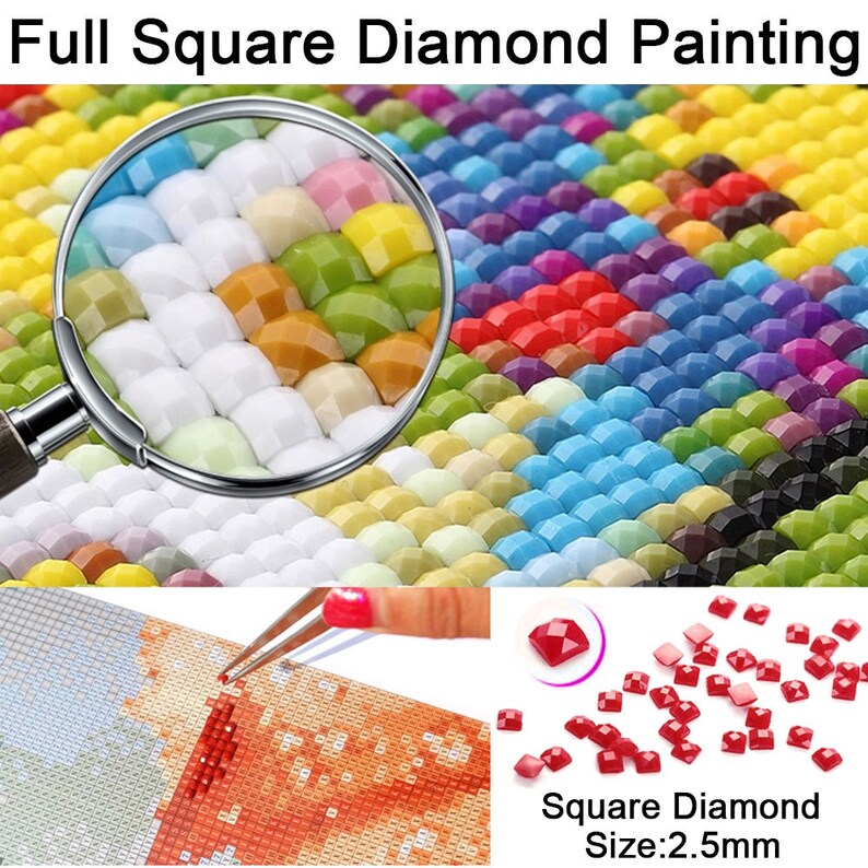 5D DIY full / square / Round drill diamond painting Cross Etsy