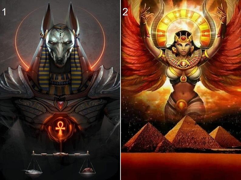 Anubis Isis Egyptian Gods Diamond Painting Diamond Painting | Etsy