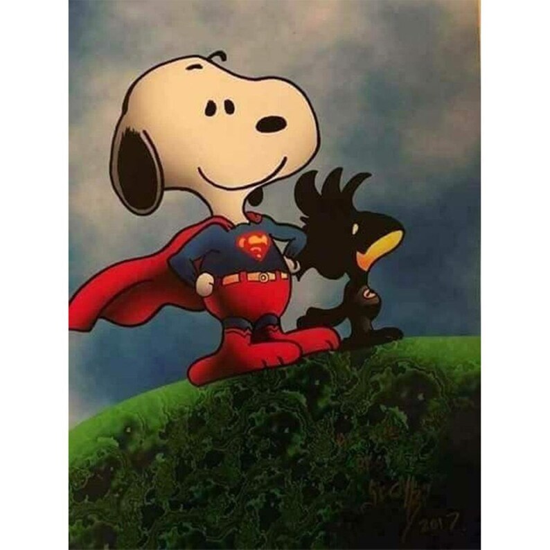 5D DIY Diamond Painting Kit Full SquareRound Drill Cross Stitch Snoopy Crafts Diamond Embroidery Resin Crystal Mosaic Cartoon Home Decor