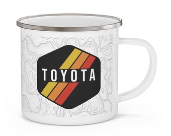 Retro Toyota Enamel Camping Mug