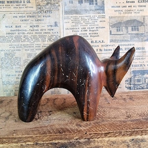 Wooden bison ornament.