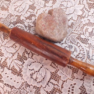 Vintage Wooden Rolling Pin Chippy Varnish.
