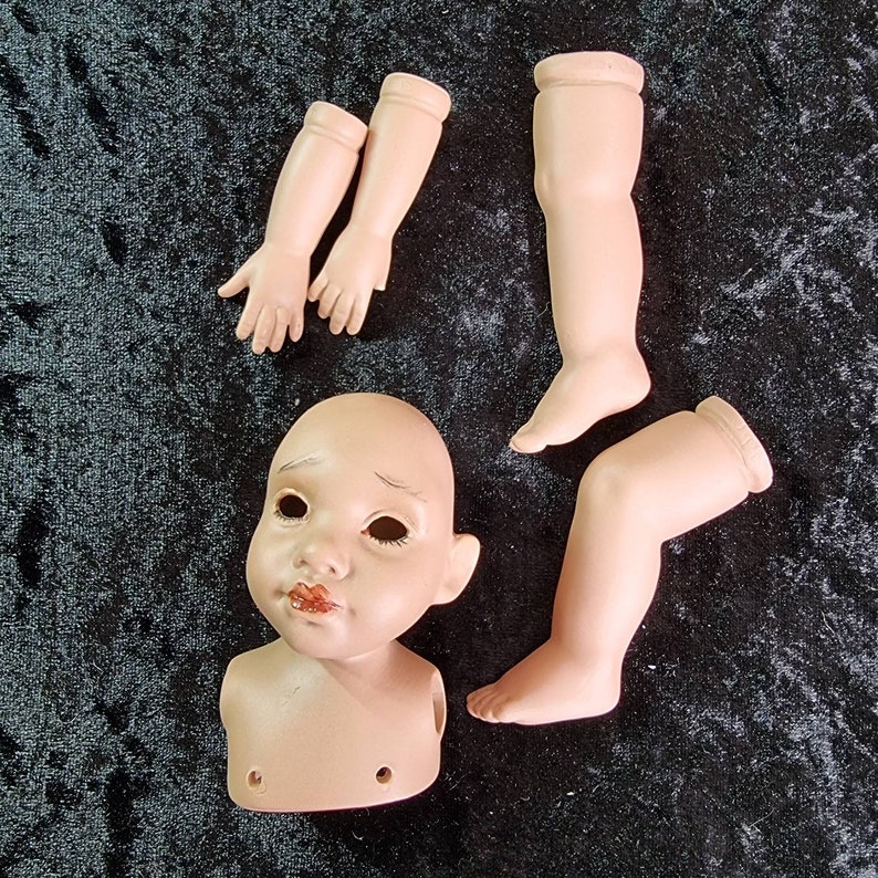 Vintage Bisque Doll Parts. Head Arms & Legs. Etsy