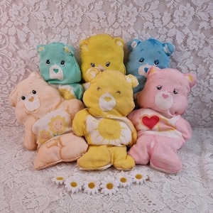 Vintage 1980s Handmade Carebears. Set of 6.