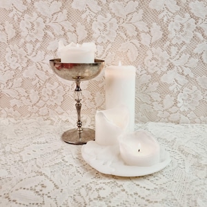 Vintage Engraved Silver Plated Goblet With Glass Bead Stem.