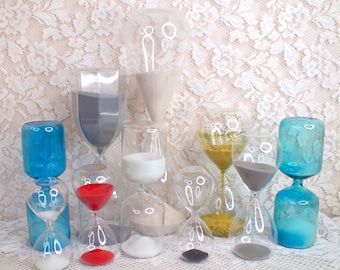 Assorted Hourglass/Sand Timers. Each Sold Separately.