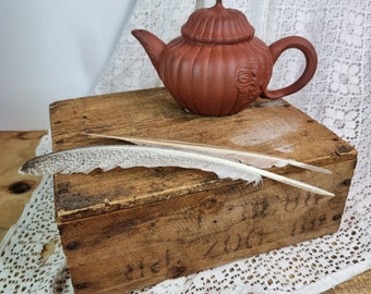 Small pumpkin pottery teapot.