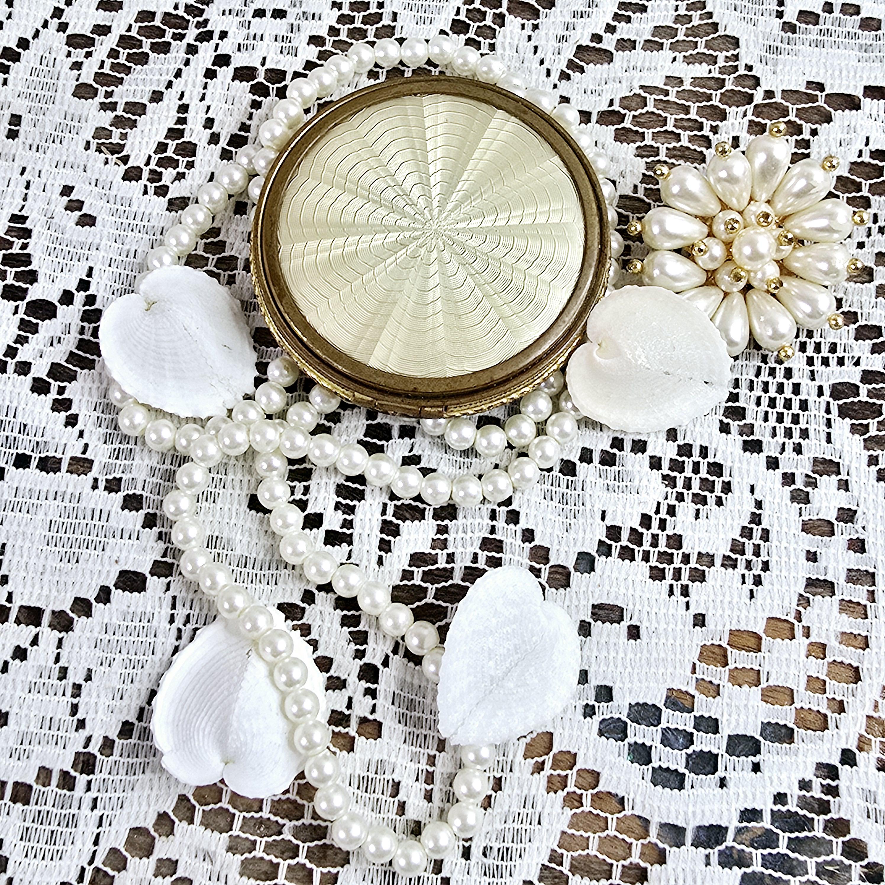 Vintage Handspiegel Set – 20 Stück, 25 X 11,5 Cm, Mit Blumenprägung, Schwarz/retro