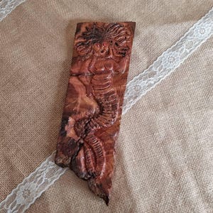 Hand Carved Medusa Wall Hanging Sculpture.