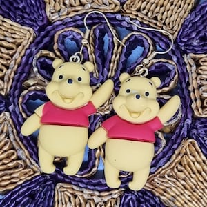 Handmade Winnie-The-Pooh Earrings.