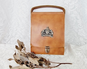 Coffret à alcools vintage Mid-Century S. Sper Bijou pour bar de voyage.
