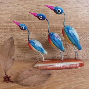 Vintage Wooden Bird Ornament