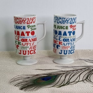 Vintage juice mug pair.