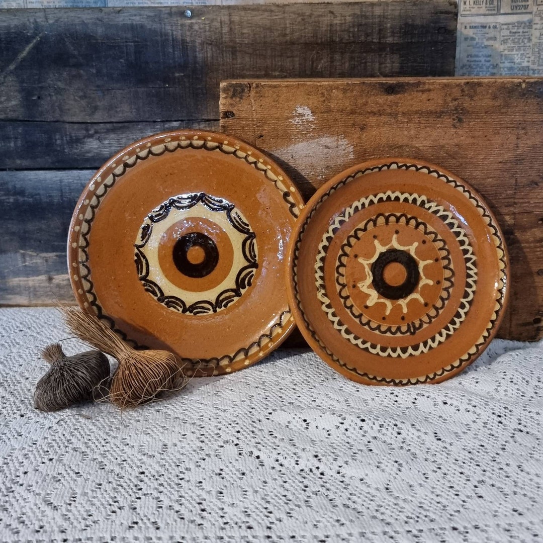 Decorative Handmade Wall Plate Pair. Etsy