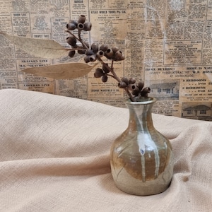 Hand thrown studio pottery bud vase.