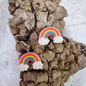 Handmade Rainbow Earrings.
