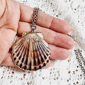 Vintage  scallop shell necklace.