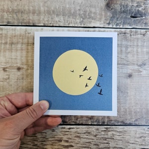 Fly Away Home - Une seule carte de voeux carrée avec enveloppe marron recyclée (vierge à l'intérieur)