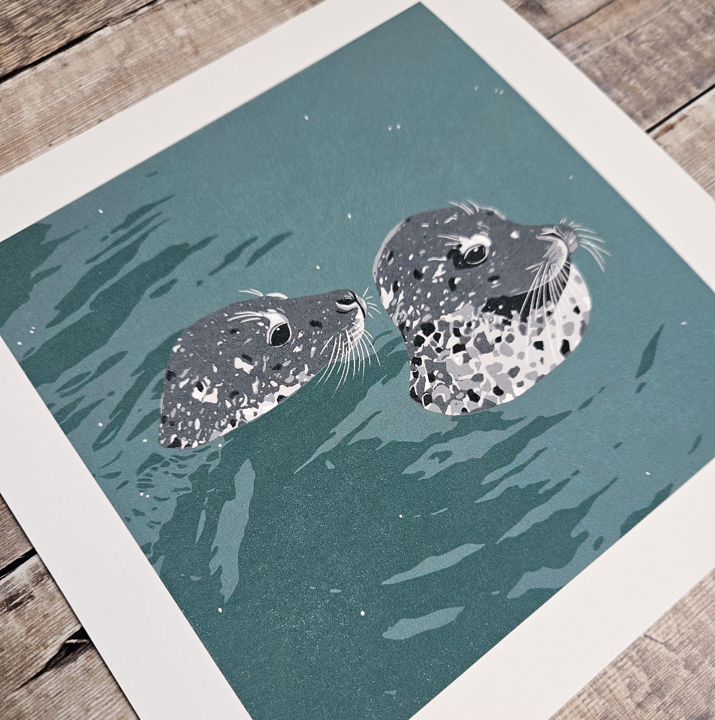 ジ・アート・オブ・ラッセン Two Seals - Archival Quality Giclée Print Recreated From My