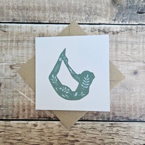 Solde - une seule carte de voeux carrée avec enveloppe marron recyclée (vierge à l'intérieur)