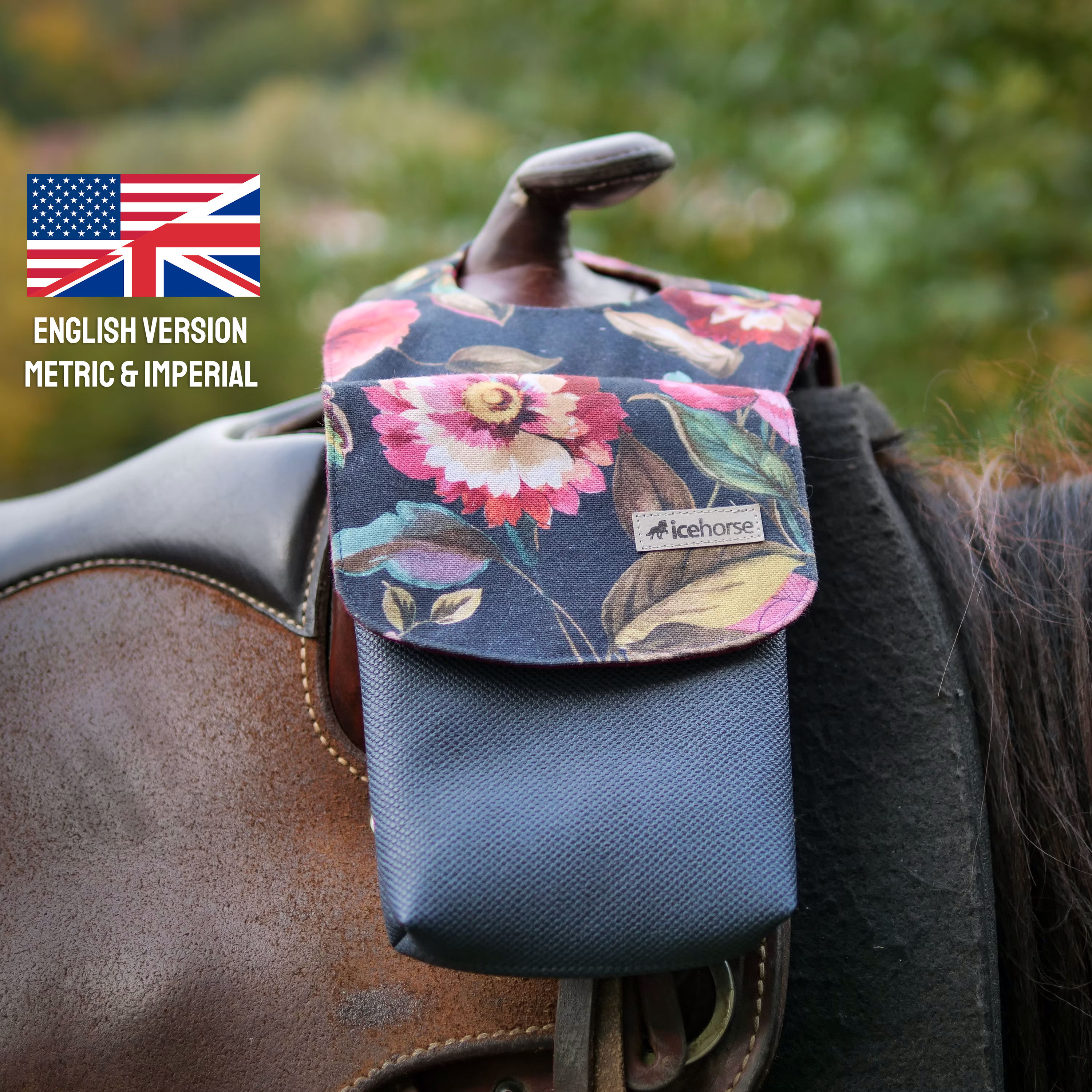 Sacoche De Selle En Cuir Western Ridex – Modèle Floral, Outillage Fantaisie, Pour Cheval