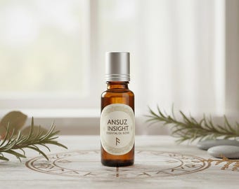 Mezcla de aceites esenciales para la comunicación y la claridad - Ansuz Insight, frasco roll-on de 10 ml - Aromaterapia orgánica
