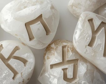 Atracción intuitiva de cristales - Cristal/piedra preciosa misteriosa - Personalizada con runa grabada como opción