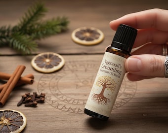 Mezcla de aceites esenciales para aliviar la ansiedad – Mezcla equilibrante y clarificante de Yggdrasil - Frasco roll-on de 10 ml