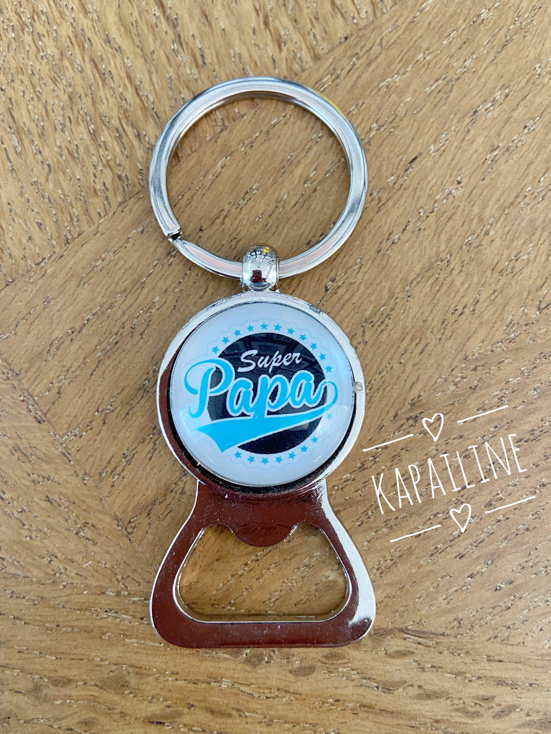 Porte-clés décapsuleur avec nom personnalisé couleur personnalisable. Argenté - 24032021195RK-001 argenté