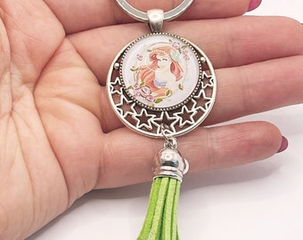 Personalisiert Schlüsselanhänger Mit Spruch 'Sei Frech, Wild & Wunderbar' – Versilbert, 25 Mm Ø, Mit Cabochon