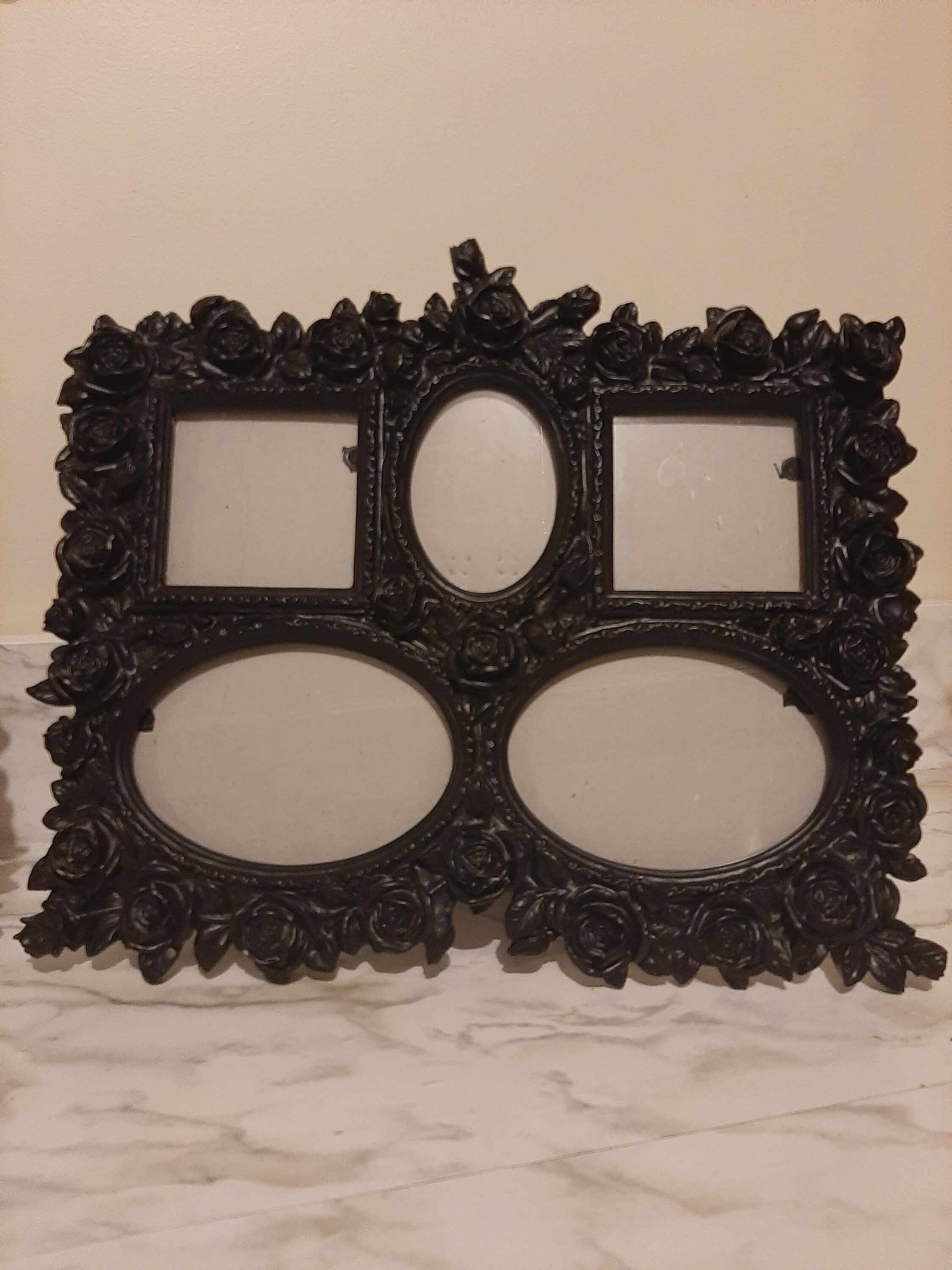 12x12 Gallery Wall Set, Black Photo Frame Set, Handmade Custom Picture Frames  With Matting 