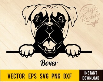 Yin Yang UnCropped Boxer L430 6" dog Sticker decal Yin Yang UnCropped Boxer L430 6" dog Sticker decal