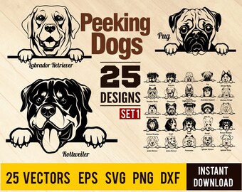 Download Peeking Dog Etsy