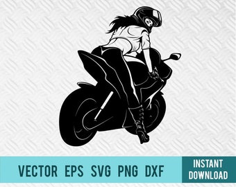 Download Biker Girl Svg Etsy