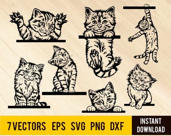 Download Kitten Silhouette Etsy