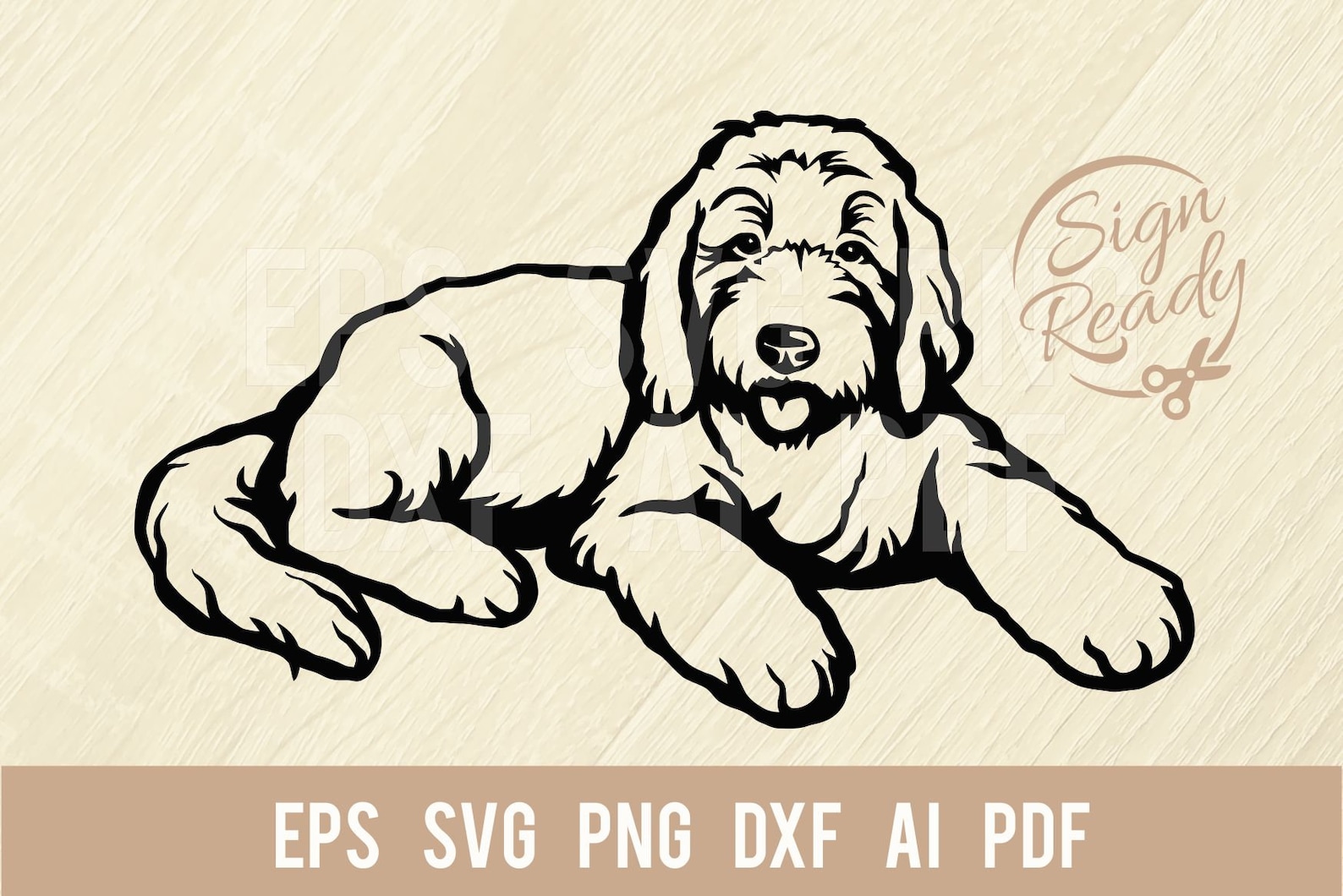 Golden Doodle SVG Goldendoodle Dog Breed SVG Clipart Vector | Etsy