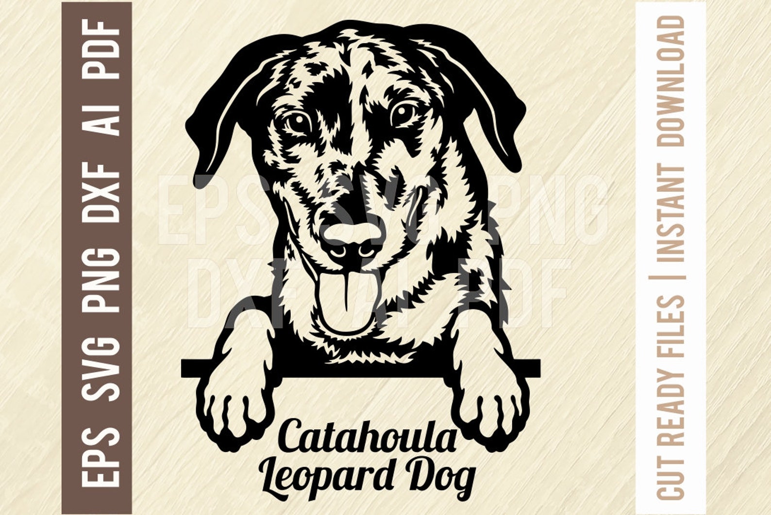 Catahoula Leopard Dog SVG Dog Svg Dog Clip Art Dog Breed | Etsy