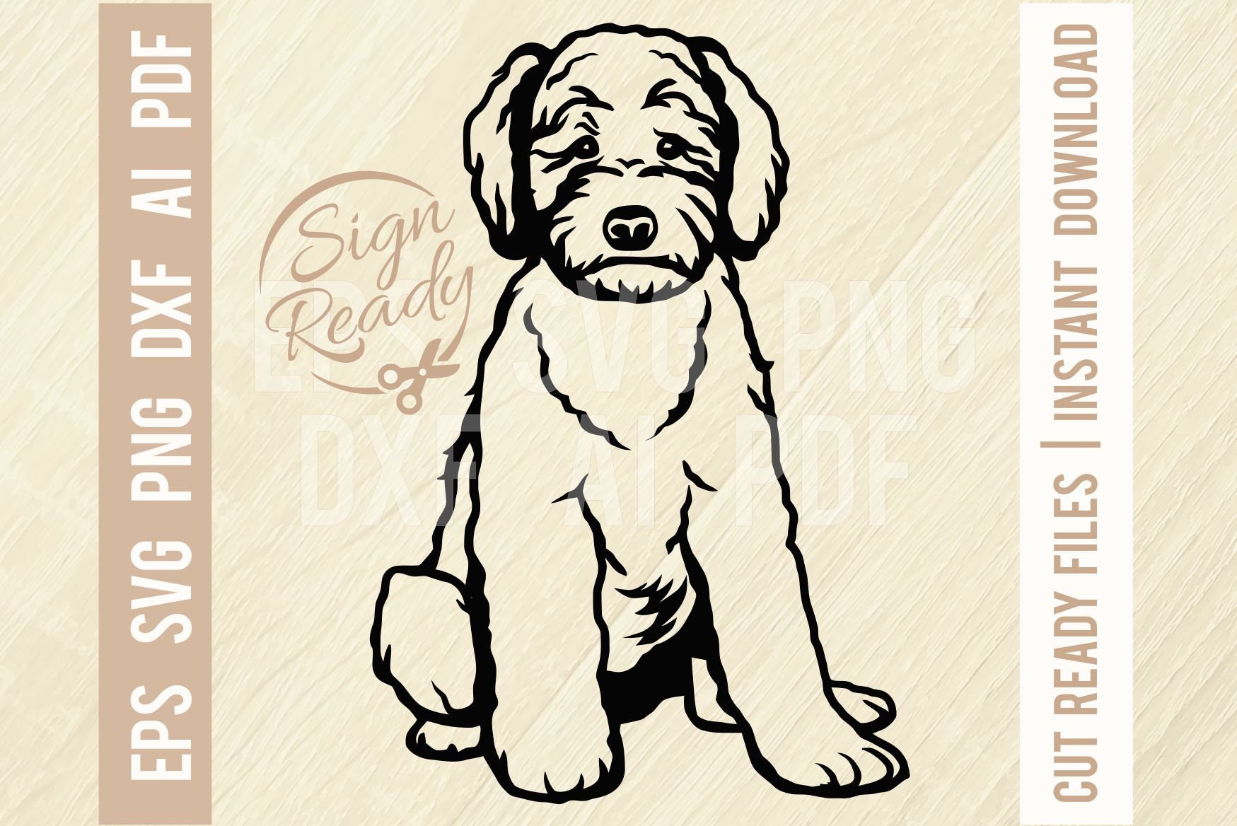 Goldendoodle SVG Golden doodle Dog Breed SVG Clipart Vector | Etsy