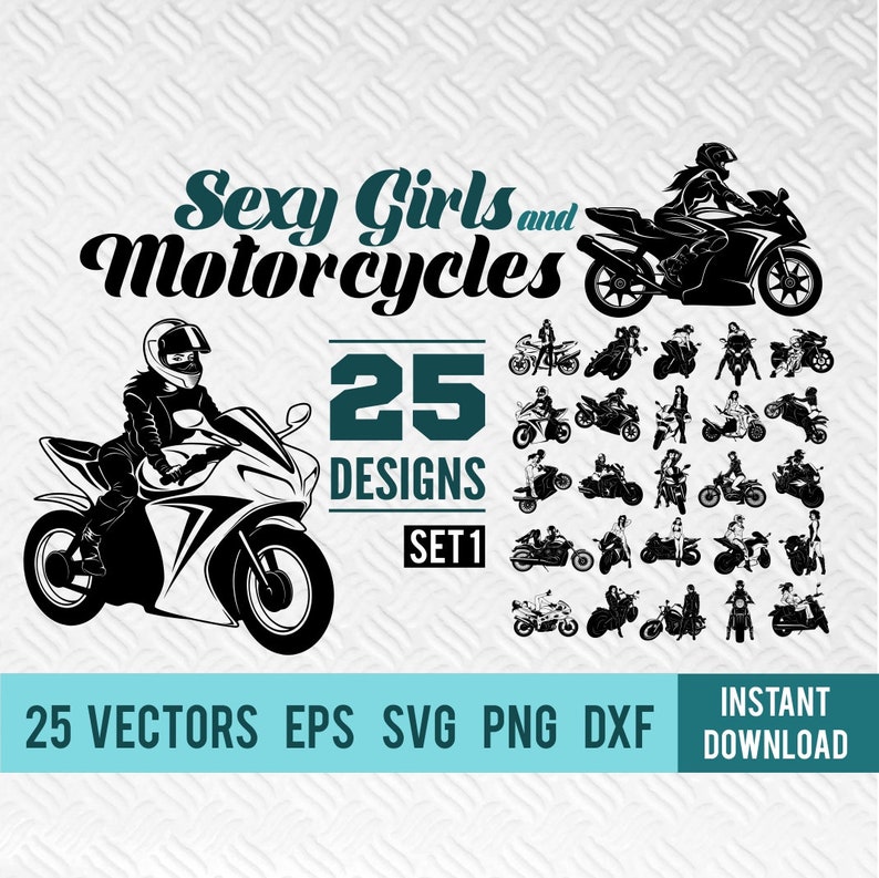 Download Sexy Girls Motorcycles SVG BUNDLE Biker girl svg-Biker chick | Etsy