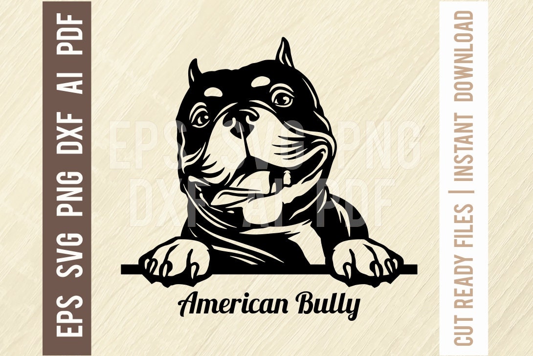 American Bully Dog SVG Dog svg Dog Clip Art Dog Breed Dog | Etsy