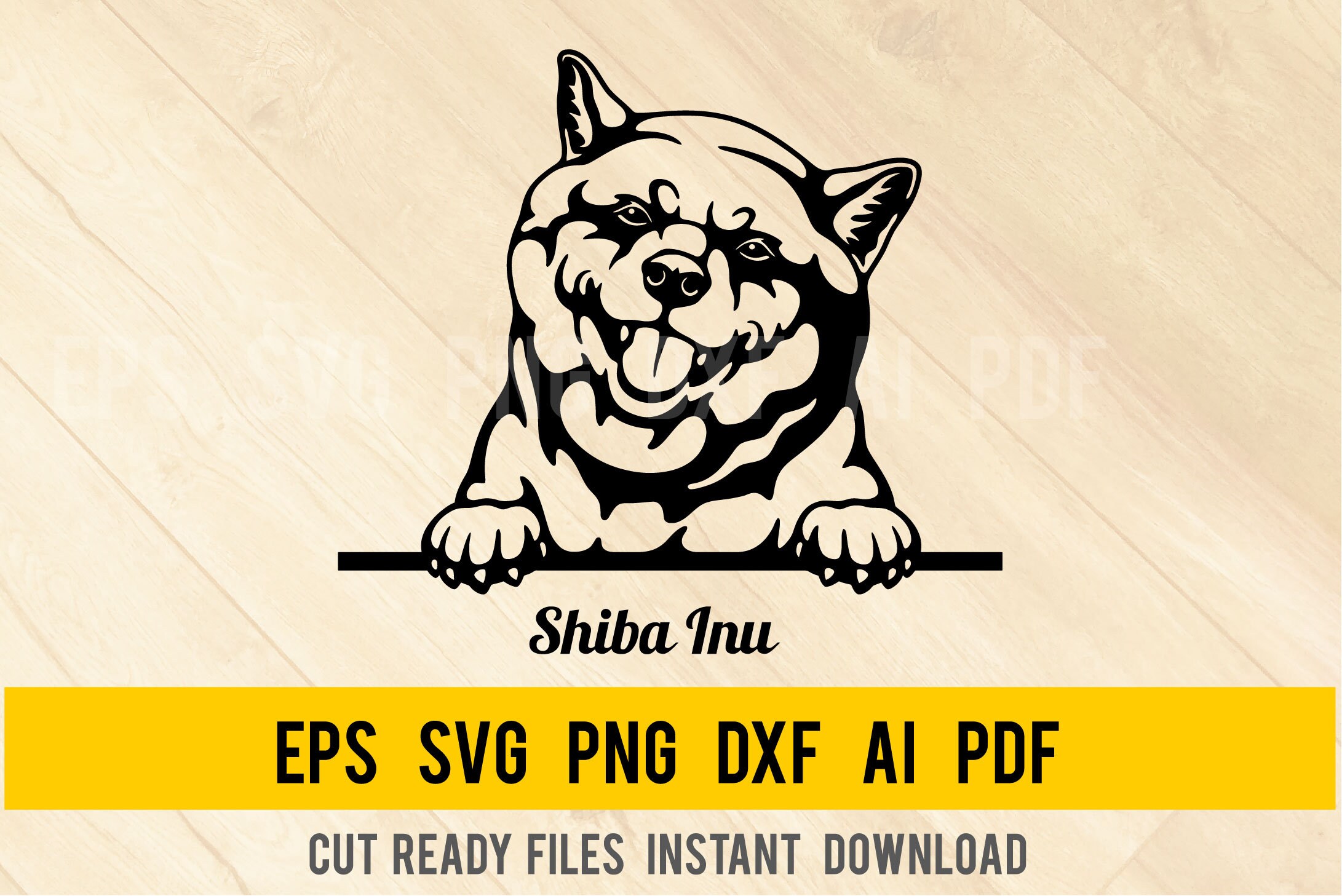 Shiba Inu Svg DOG Clipart-Vector Art Digital Download Cut | Etsy