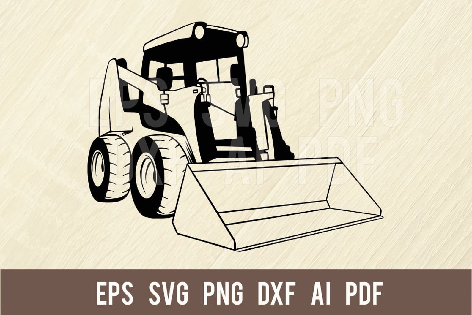 Skid Steer Loader SVG Cut Ready Files Vinyl Sign Design Etsy