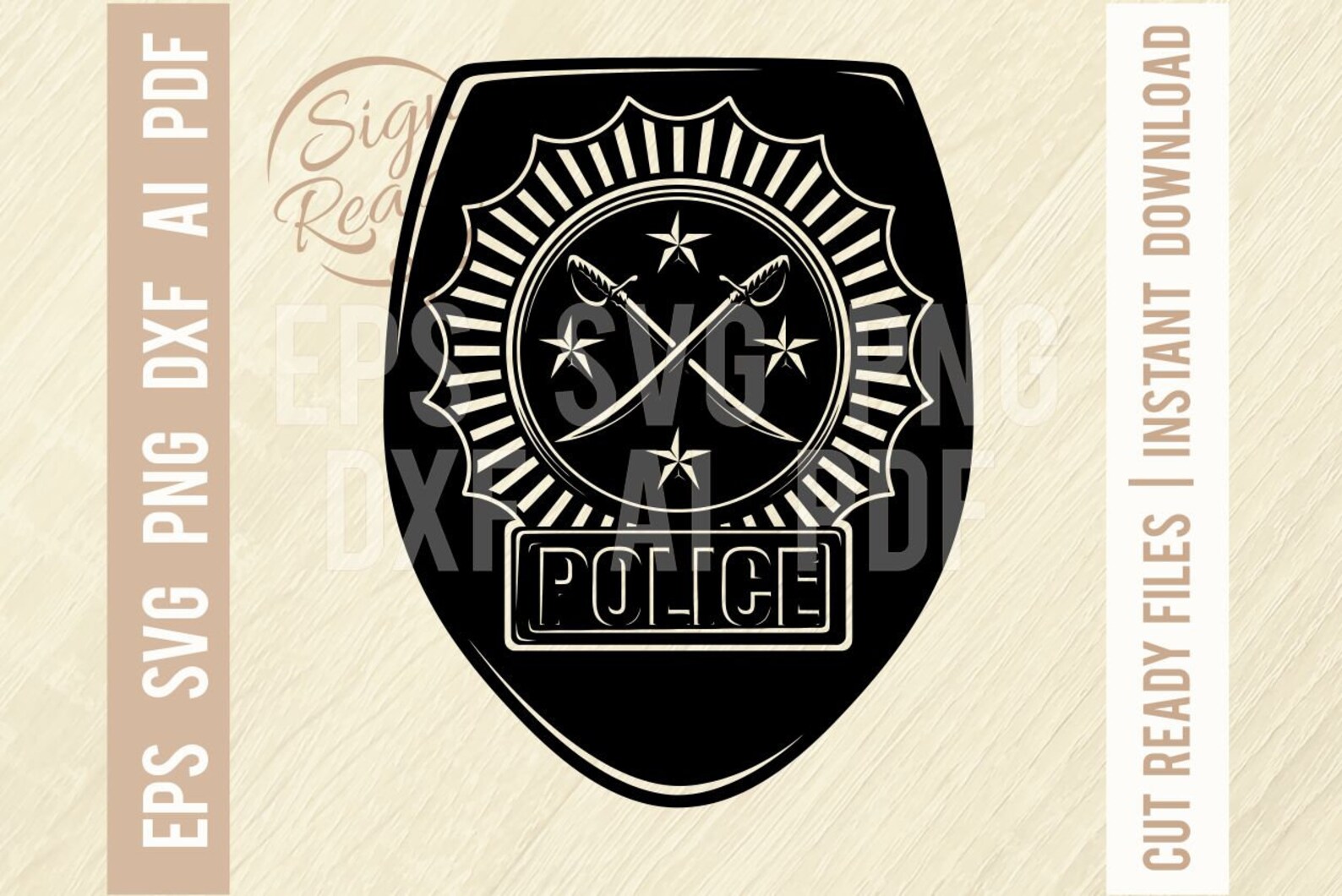 Police badge SVG Police Stencil cut file Police svg law | Etsy
