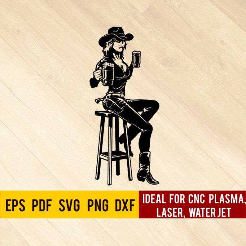 Download Cowgirl with a Beer svg Wild West svg file Cricut Girl svg ...