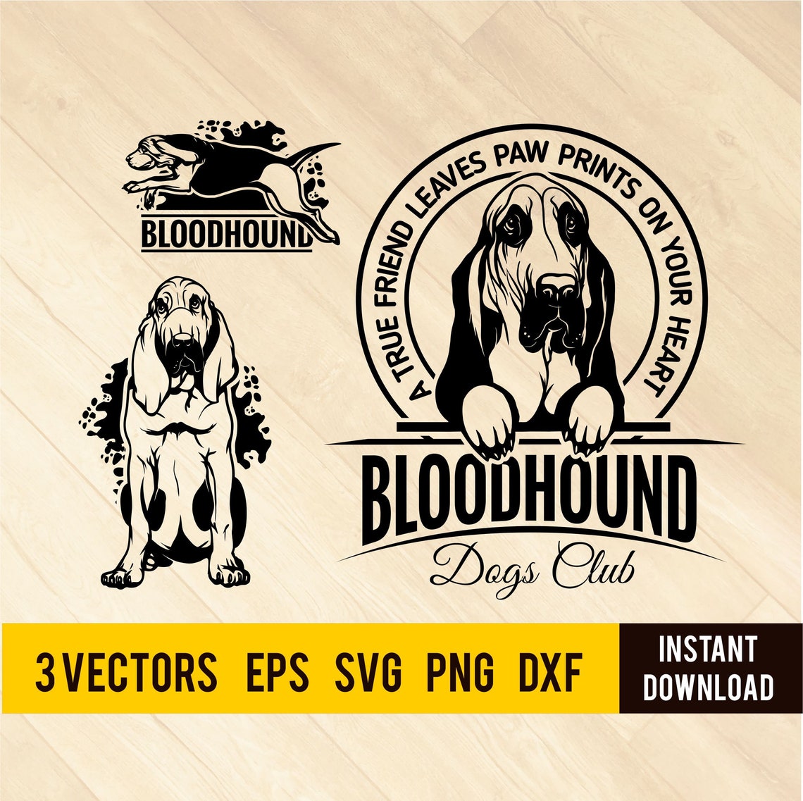 Bloodhound Set SVG Dog Svg Bloodhound Clipart Bloodhound | Etsy